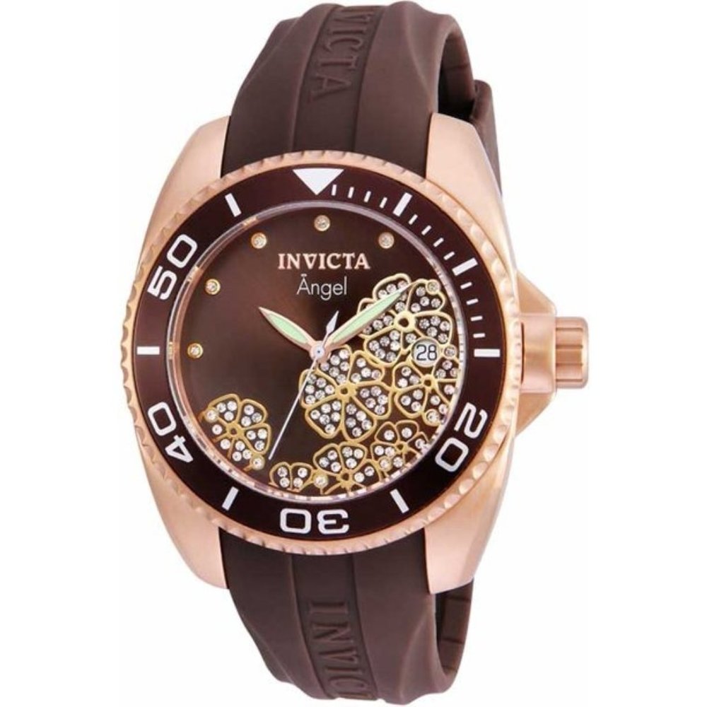 Invicta Women's 23489 Angel Brown Dial Brown Sili